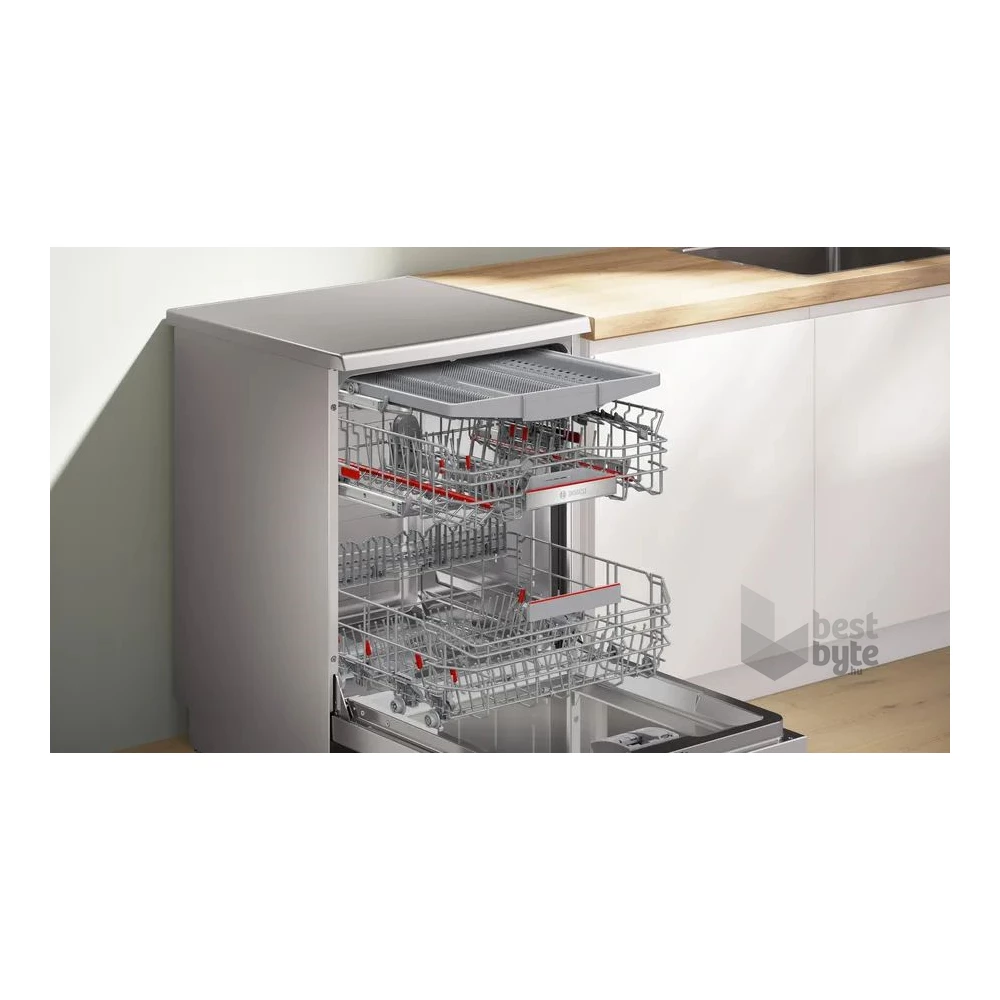 Bosch SMS6ECI12E inox, szabadonálló, programok száma:8, 14 terítékes mosogatógép