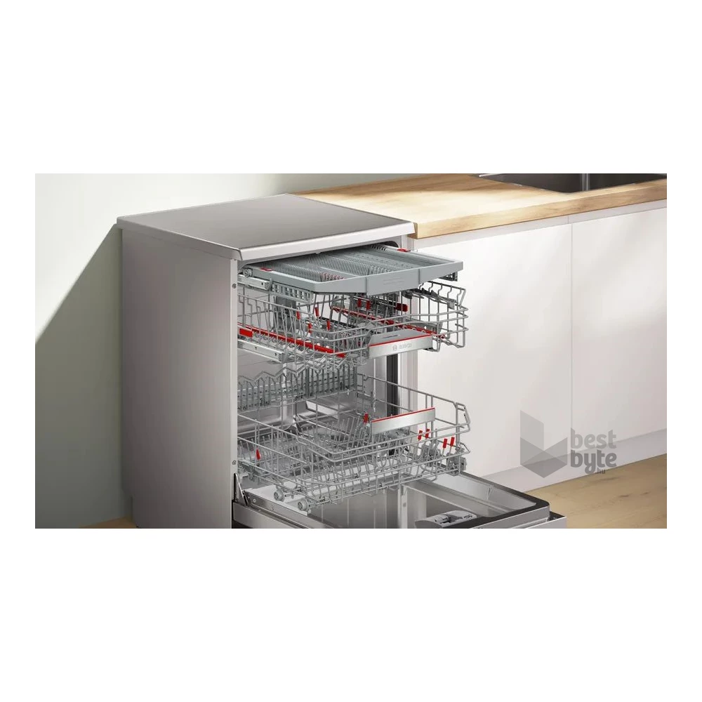 Bosch SMS8ECI02E inox, szabadonálló, programok száma:8, 14 terítékes mosogatógép