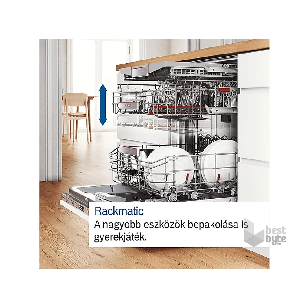 Bosch SMV2HVX02E programok száma: 5, beépíthető, 14 terítékes mosogatógép 