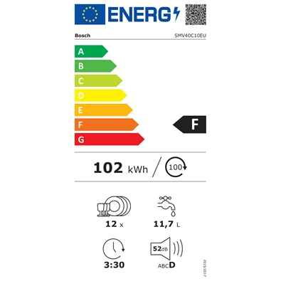 Bosch SMV40C10EU beépíthető mosogatógép