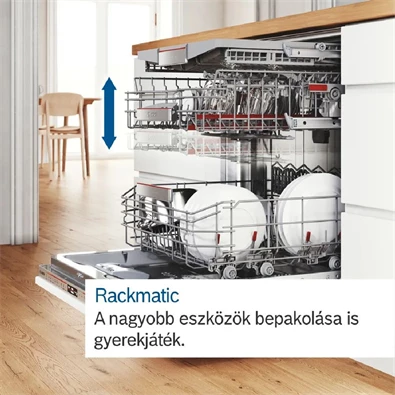 Bosch SMV4EVX04E ezüst, programok száma: 6, beépíthető, 13 terítékes mosogatógép 