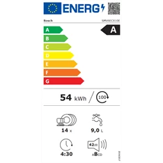 Bosch SMV6ECX10E beépíthető 14 terítékes mosogatógép