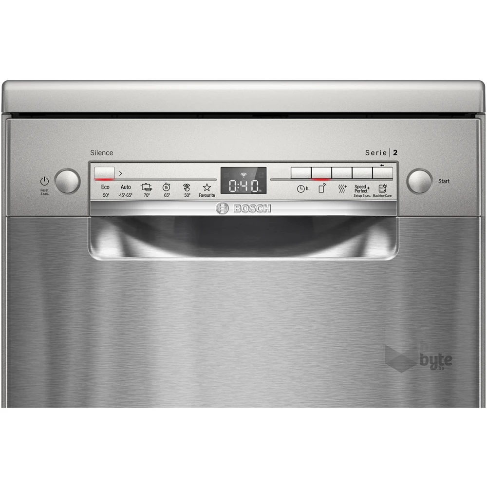 Bosch SPS2HMI58E inox, programok száma: 6, keskeny szabadonálló, 10 terítékes mosogatógép 