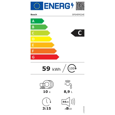 Bosch SPS4EMI24E keskeny 10 terítékes mosogatógép