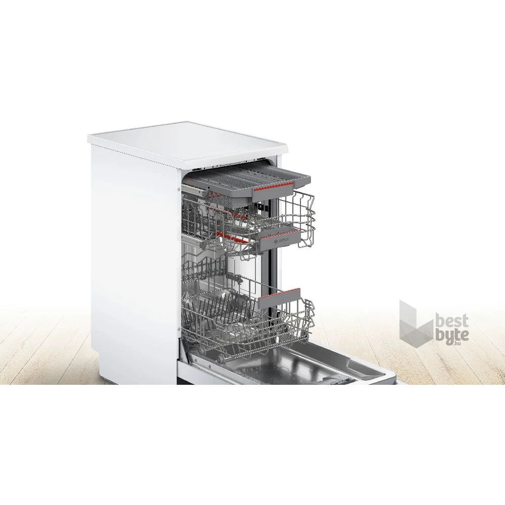 Bosch SPS4EMI24E inox, programok száma: 6, keskeny szabadonálló, 10 terítékes mosogatógép 