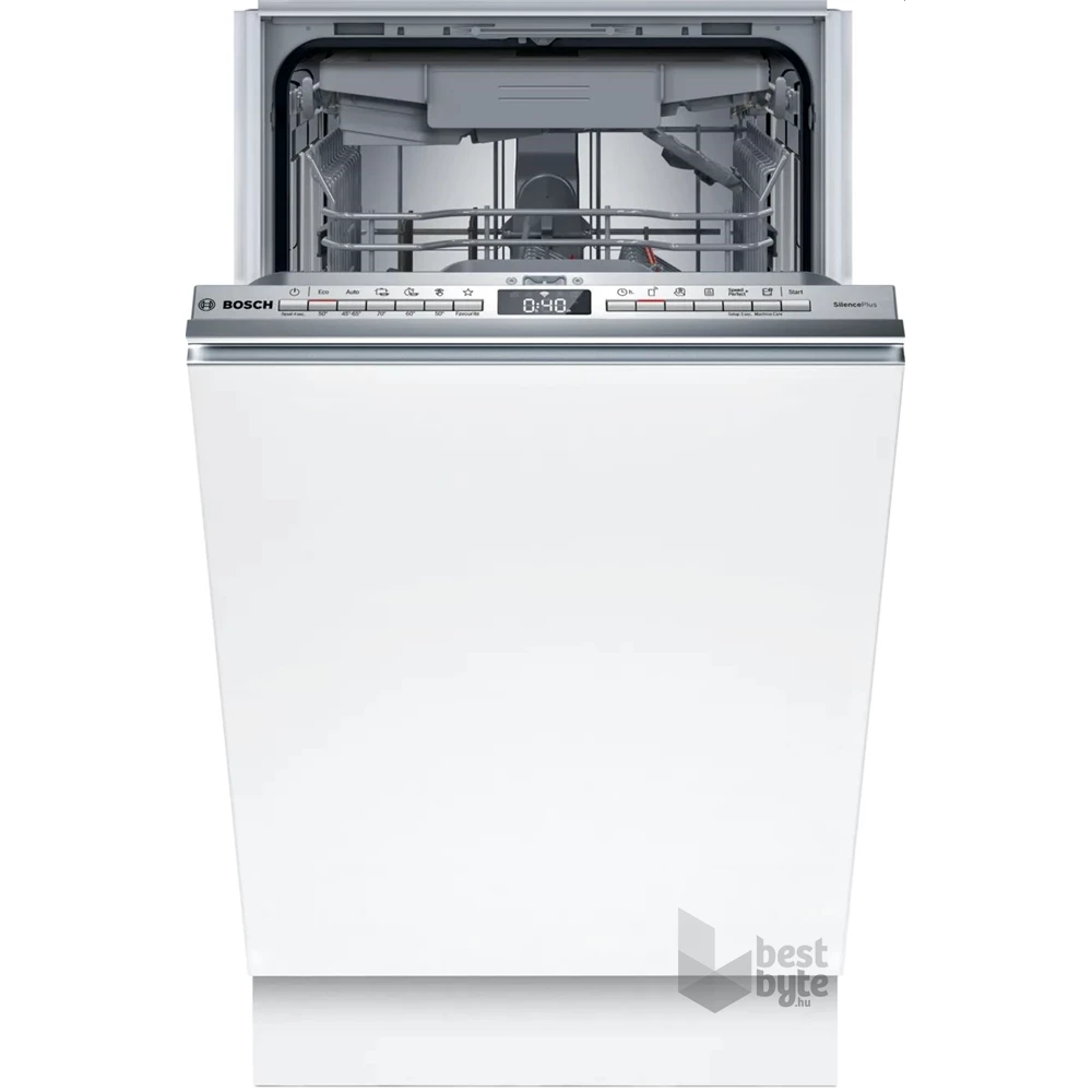 Bosch SPV4EMX17E ezüst, programok száma:6, beépíthető, 10 terítékes mosógatógép