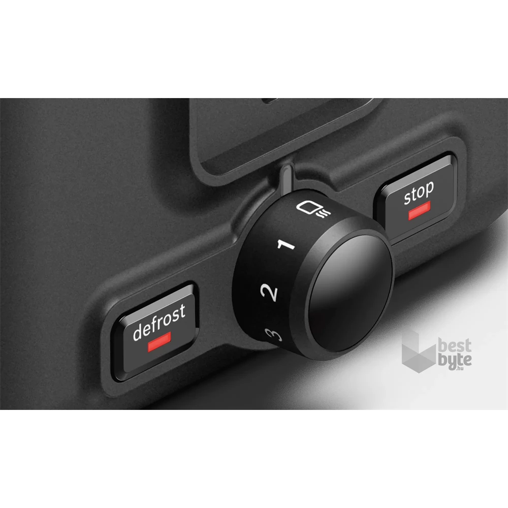 Bosch TAT3P423 DesignLine fekete 2 szeletes kenyérpirító