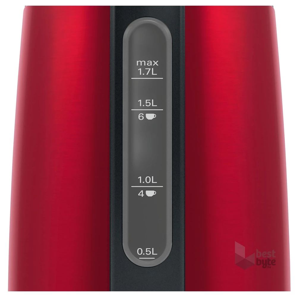 Bosch TWK3P424 DesignLine 1,7L-es piros-fekete vízforraló