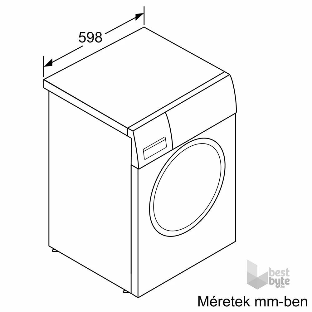 Bosch WAN28267BY fehér, elöltöltős, max.1400ford., 8 kg, mosógép