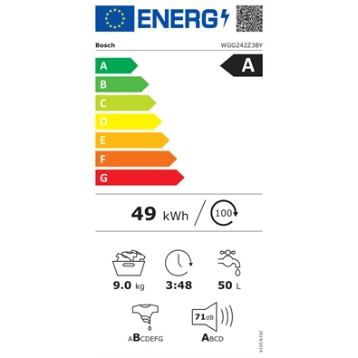 Bosch WGG242Z3BY 9 kg elöltöltős mosógép