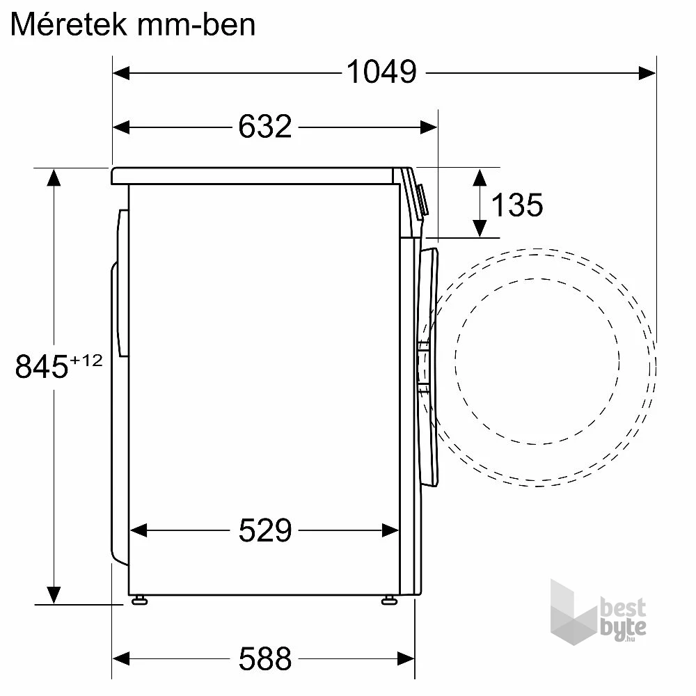 Bosch WGG242Z3BY fehér, elöltöltős, max.1200ford., 9 kg, mosógép