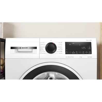 Bosch WGG2540NBY fehér, elöltöltős, max 1400ford,  10kg, gőzmosógép