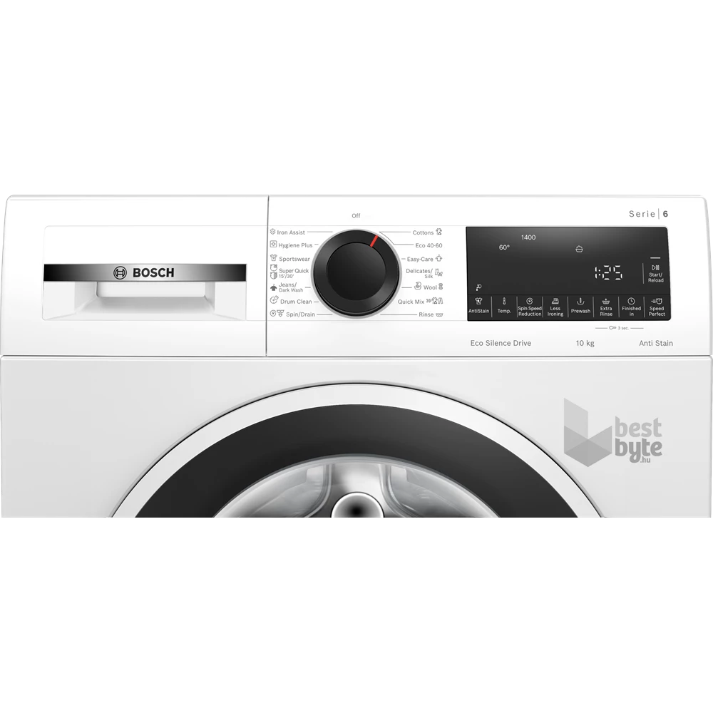 Bosch WGG2540NBY fehér, elöltöltős, max 1400ford,  10kg, gőzmosógép