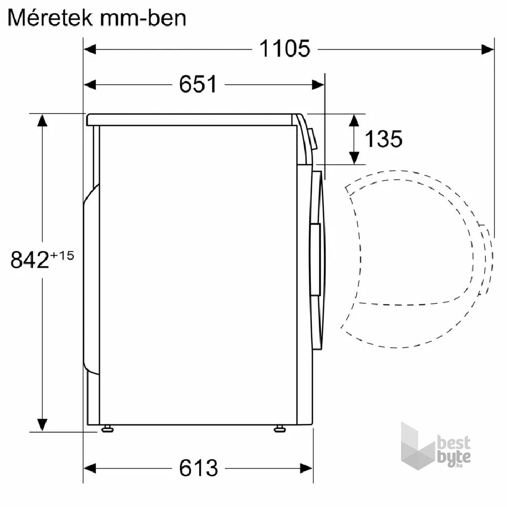 Bosch WQB245B0BY fehér, 9 kg, kondenzációs, szárítógép