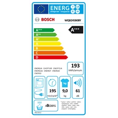 Bosch WQB245B0BY hőszivattyús kondenzációs szárítógép 9kg