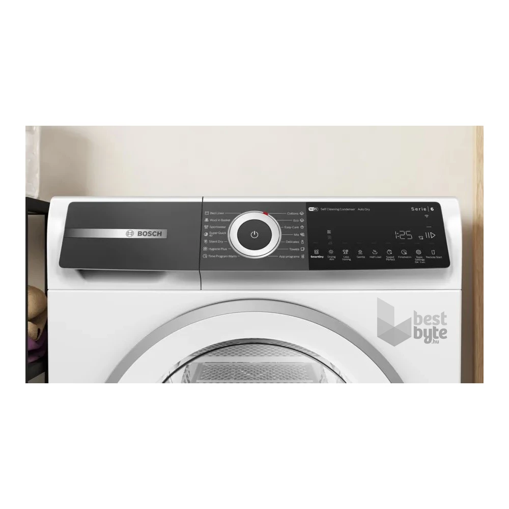 Bosch WQH246D3BY fehér-inox, 9kg, hőszivattyús szárítógép