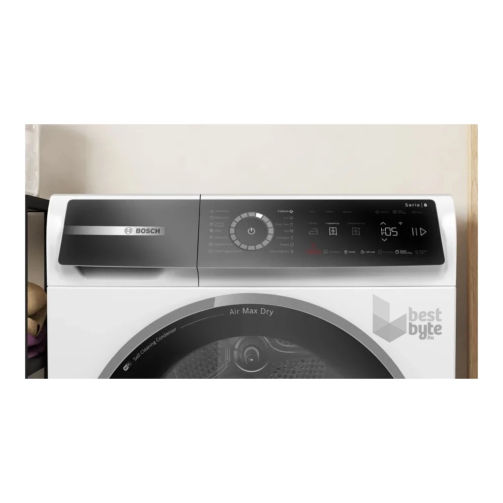 Bosch WRB247CNBY fehér-fekete, 9kg, hőszivattyús kondenzációs szárítógép