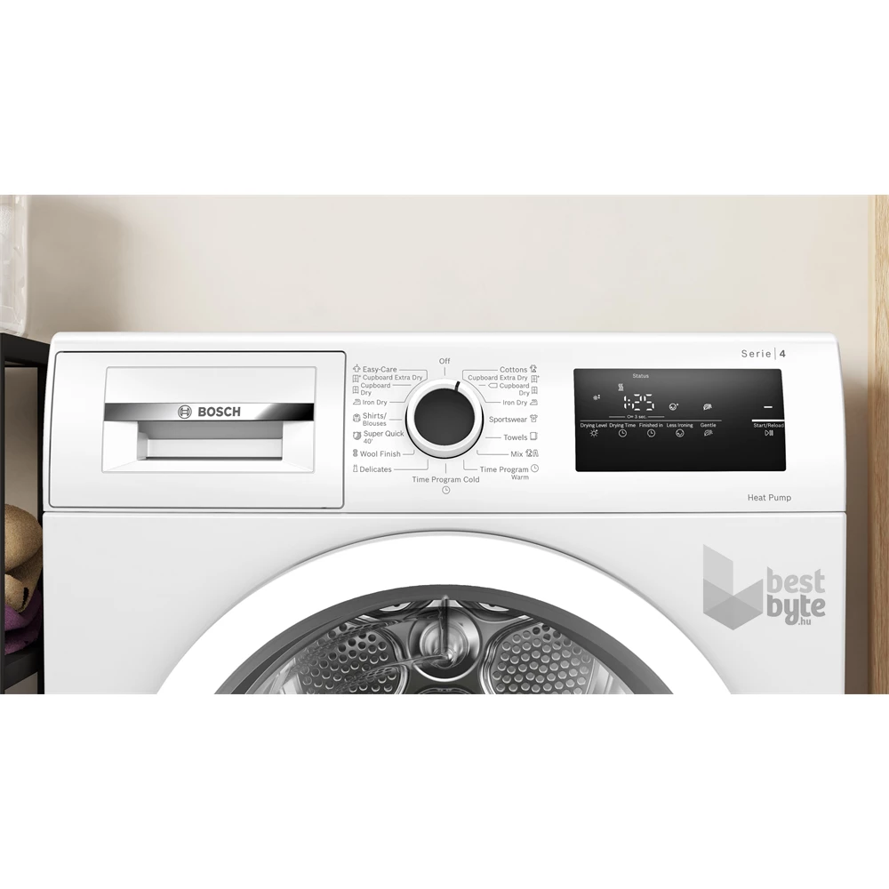 Bosch WTH85205BY fehér, 7 kg, hőszivattyús, szárítógép