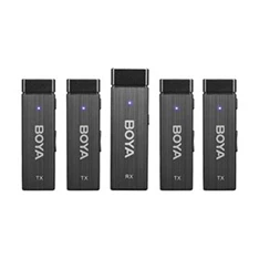 Boya BY-W4 univerzális (1+4) vezetéknélküli mikrofon szett
