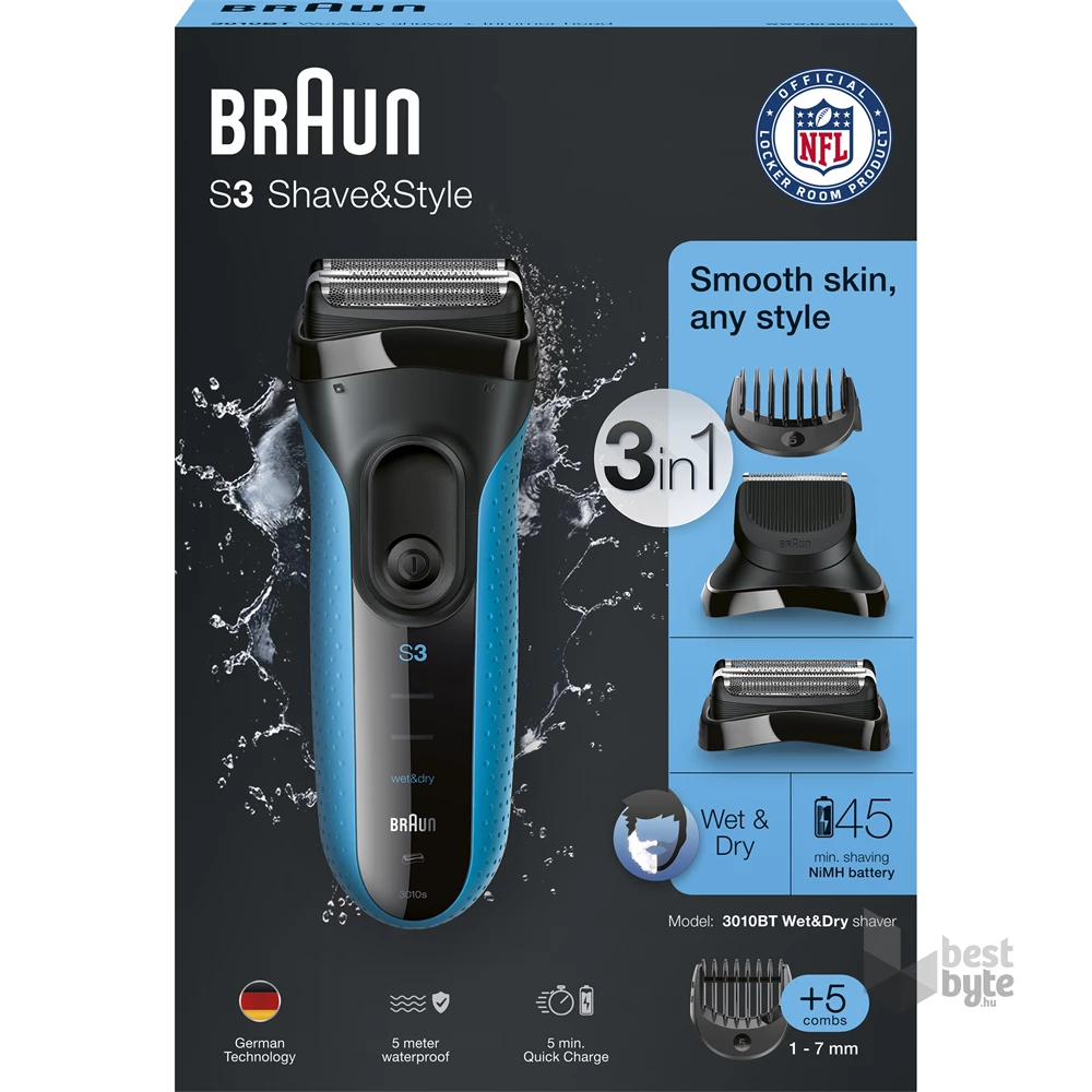 Braun 3010BT férfi borotva