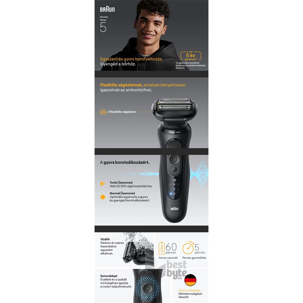 Braun  52-N1200S elektromos borotva