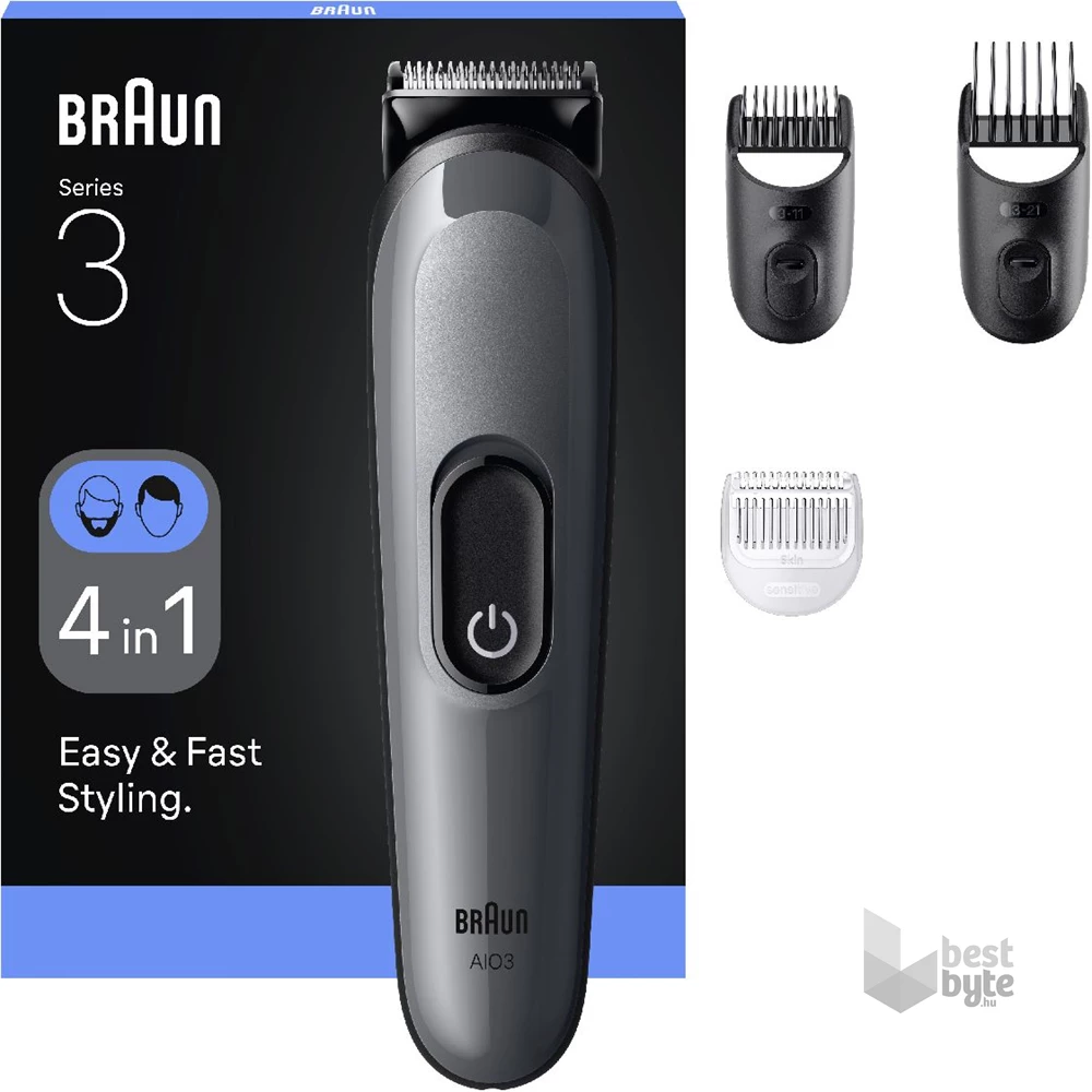 Braun AIO 3500 multifunkciós testszőrzet ápoló