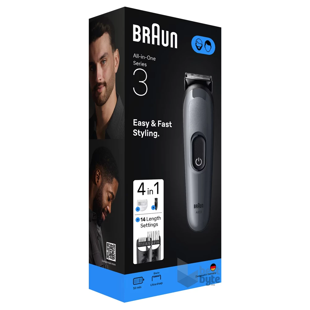 Braun AIO 3500 multifunkciós testszőrzet ápoló