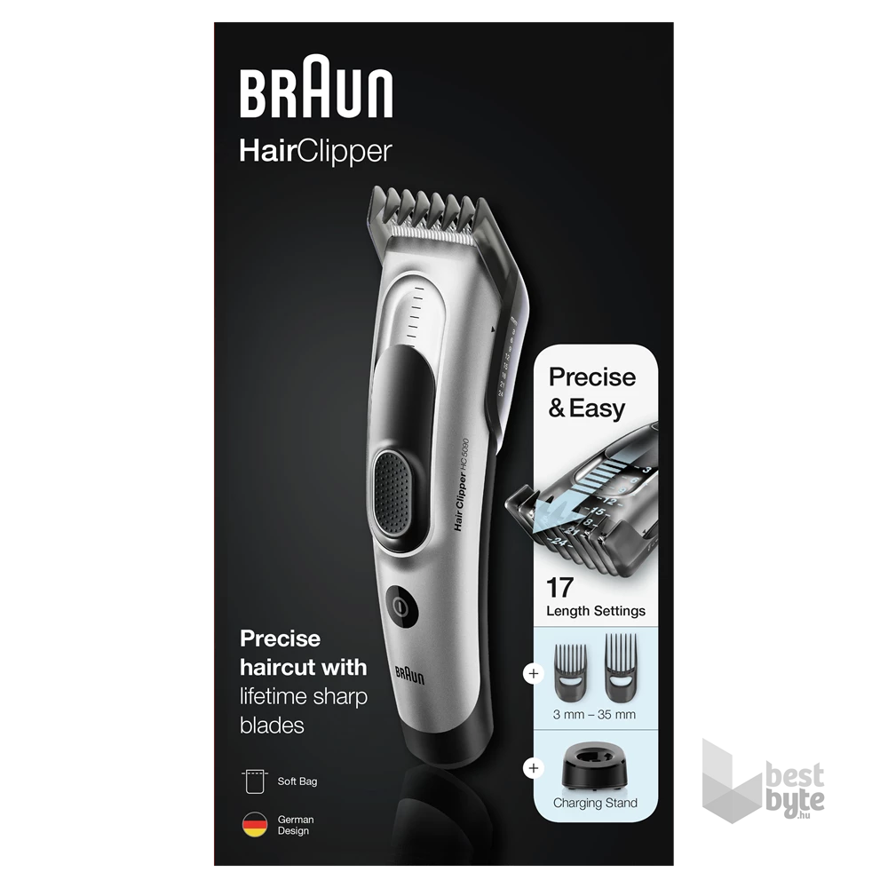 Braun HC5090 fekete-szürke hajvágó