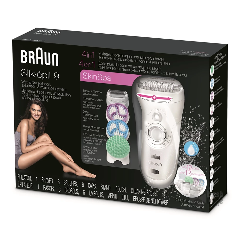 Braun SE9-961V epilátor fém dobozban