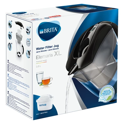 Brita BRH1039950 Elemaris XL Maxtra+ 3,5l fekete vízszűrő kancsó