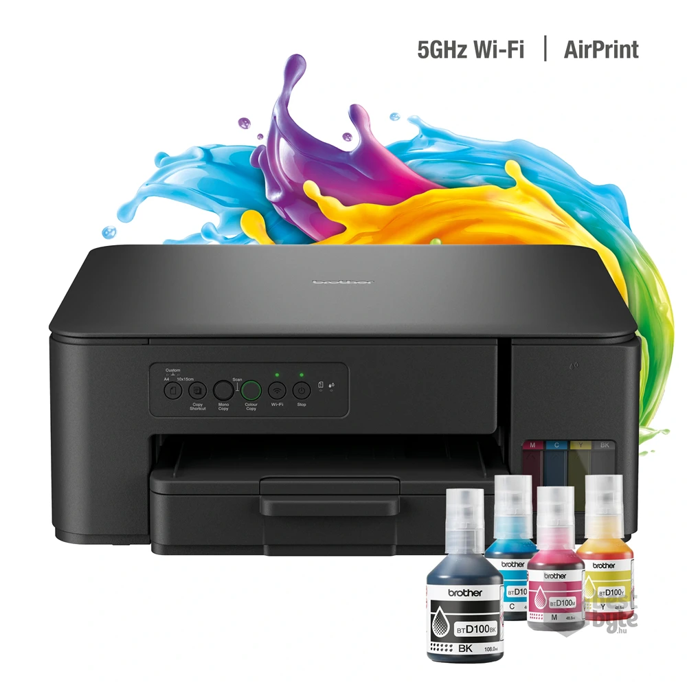 Brother DCP-T435W (A4,16 lap/perc,WiFi/USB,6000x1200dpi,manuál duplex,128MB) színes multifunkciós tintasugaras nyomtató