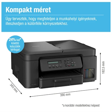 Brother DCP-T735W (16 lap/perc, WiFi/USB, 6000x1200dpi, ADF, duplex, 128MB) színes multifunkciós tintasugaras nyomtató