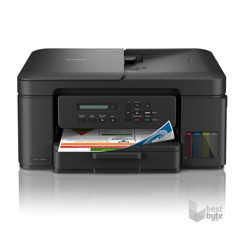 Brother DCP-T735W (16 lap/perc, WiFi/USB, 6000x1200dpi, ADF, duplex, 128MB) színes multifunkciós tintasugaras nyomtató