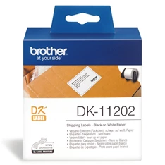 Brother Etikett címke DK-11202, Elővágott (stancolt), Papír címke, Fehér alapon fekete, 300 db
