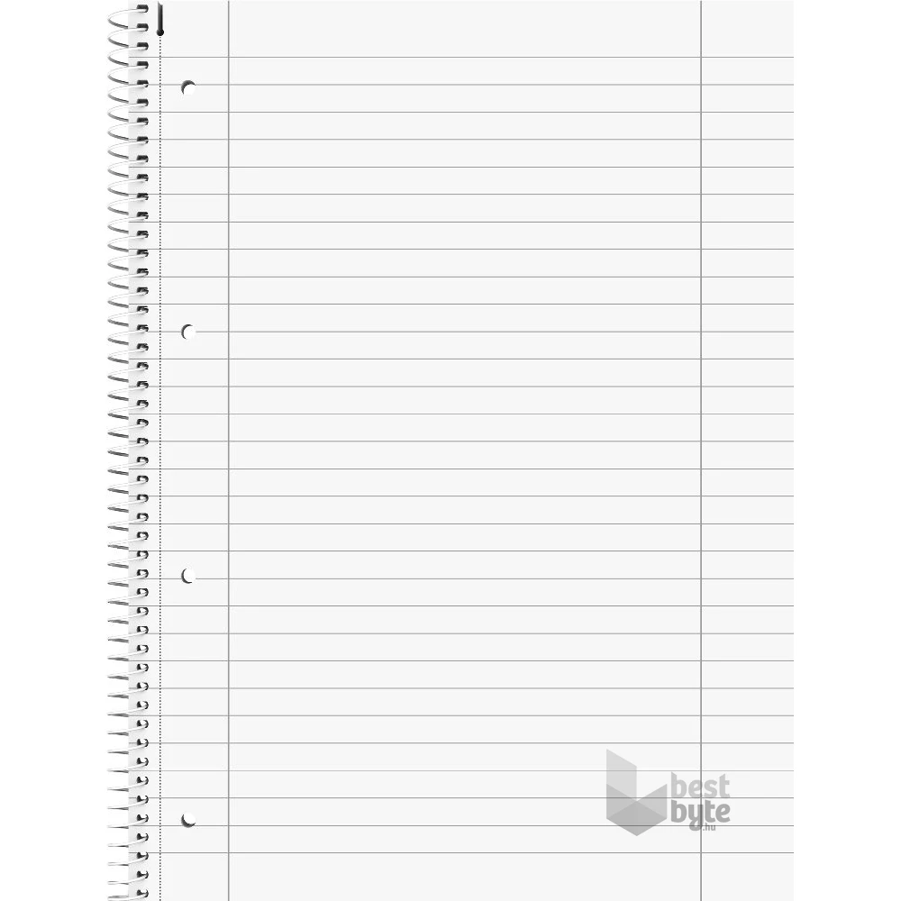 Brunnen A4 80 lapos vonalas fehér spirálfüzet