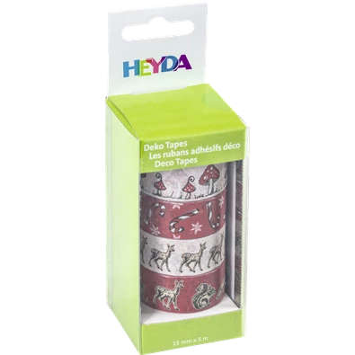 Heyda 4 db-os Gomba dekor ragasztószalag