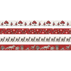 Heyda 4 db-os Gomba dekor ragasztószalag