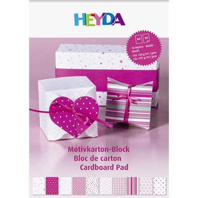 Heyda Pink A4 20 lapos kartonlap szett