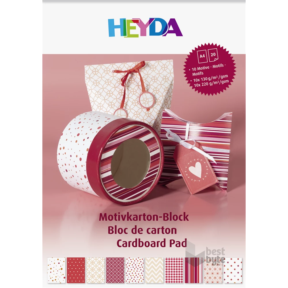 Heyda Piros A4 20 lapos kartonlap szett