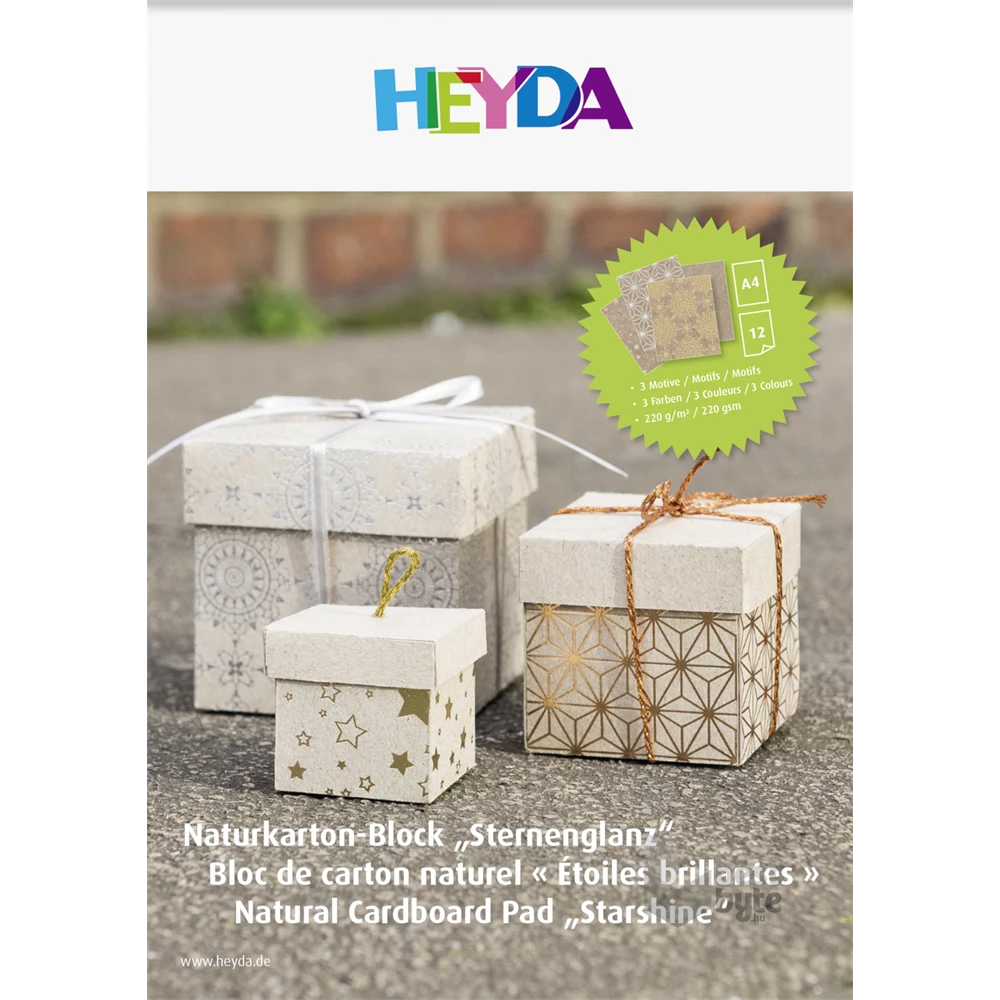 Heyda Star A4 12 lapos natúr kartonlap szett