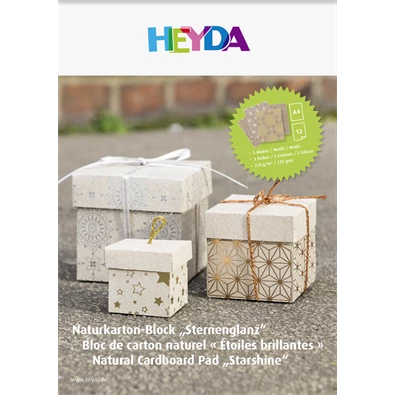 Heyda Star A4 12 lapos natúr kartonlap szett