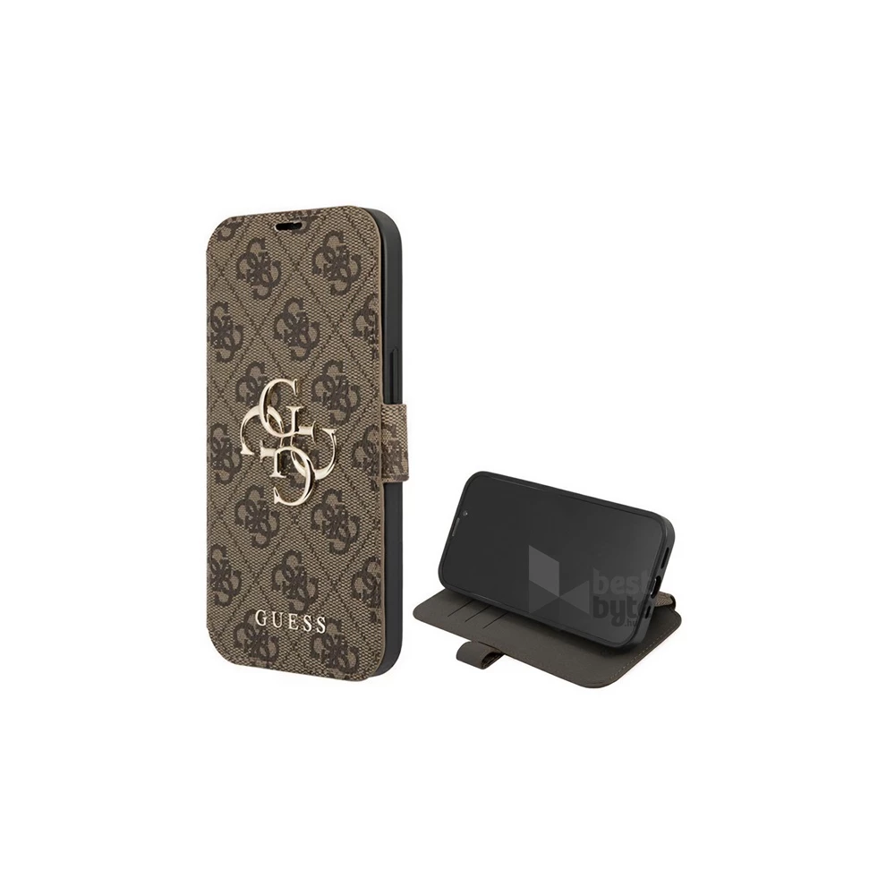 CG MOBILE CG Mobile GUBKP13X4GMGBR GUESS iPhone 13 Pro Max barna bőr hatású oldalra nyíló tok