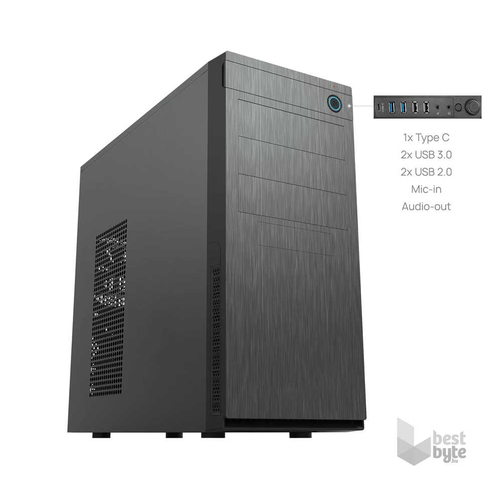 CHIEFTEC HC-10B-OP fekete (táp nélküli) ATX ház
