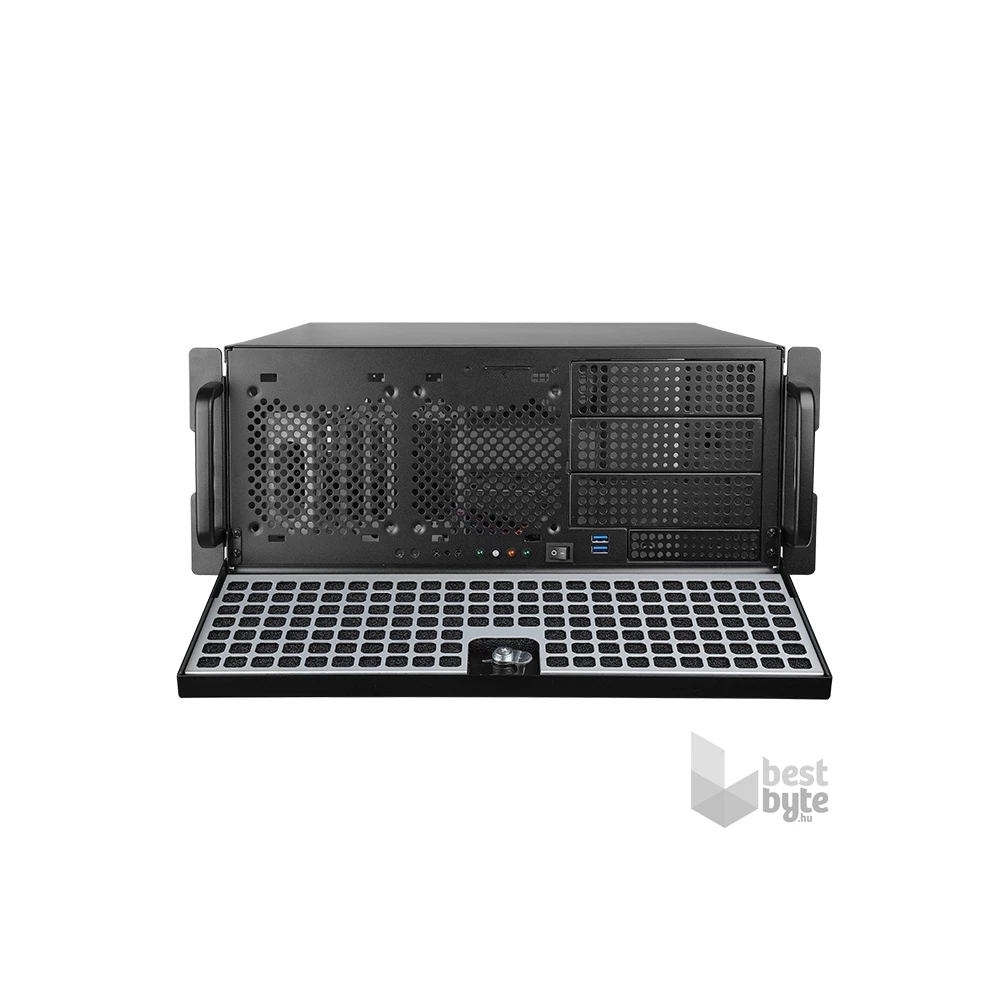 CHIEFTEC UNC-409S-B-OP fekete (táp nélküli) 4U rackbe szerelhető ATX ház