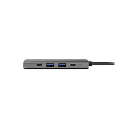 CHIEFTEC USB HUB 5-in-1, USB-C, 2xUSB-A, USB-C, HDMI, 80W USB-C Töltő port, fekete