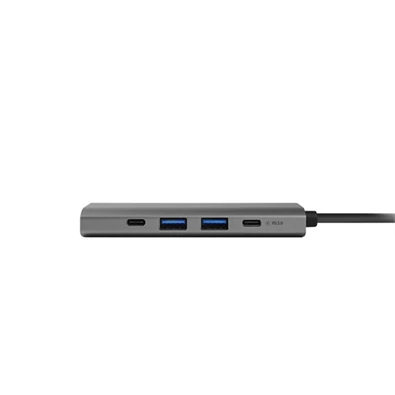 CHIEFTEC USB HUB 5-in-1, USB-C, 2xUSB-A, USB-C, HDMI, 80W USB-C Töltő port, fekete