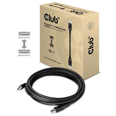 CLUB3D DisplayPort 1.4 HBR3 - DisplayPort 1.4 HBR3 8K 5m kábel