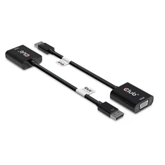 CLUB3D Displayport - D-Sub fekete aktív adapter