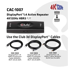 CLUB3D Displayport 1.4 4K120Hz HBR3 Active Repeater