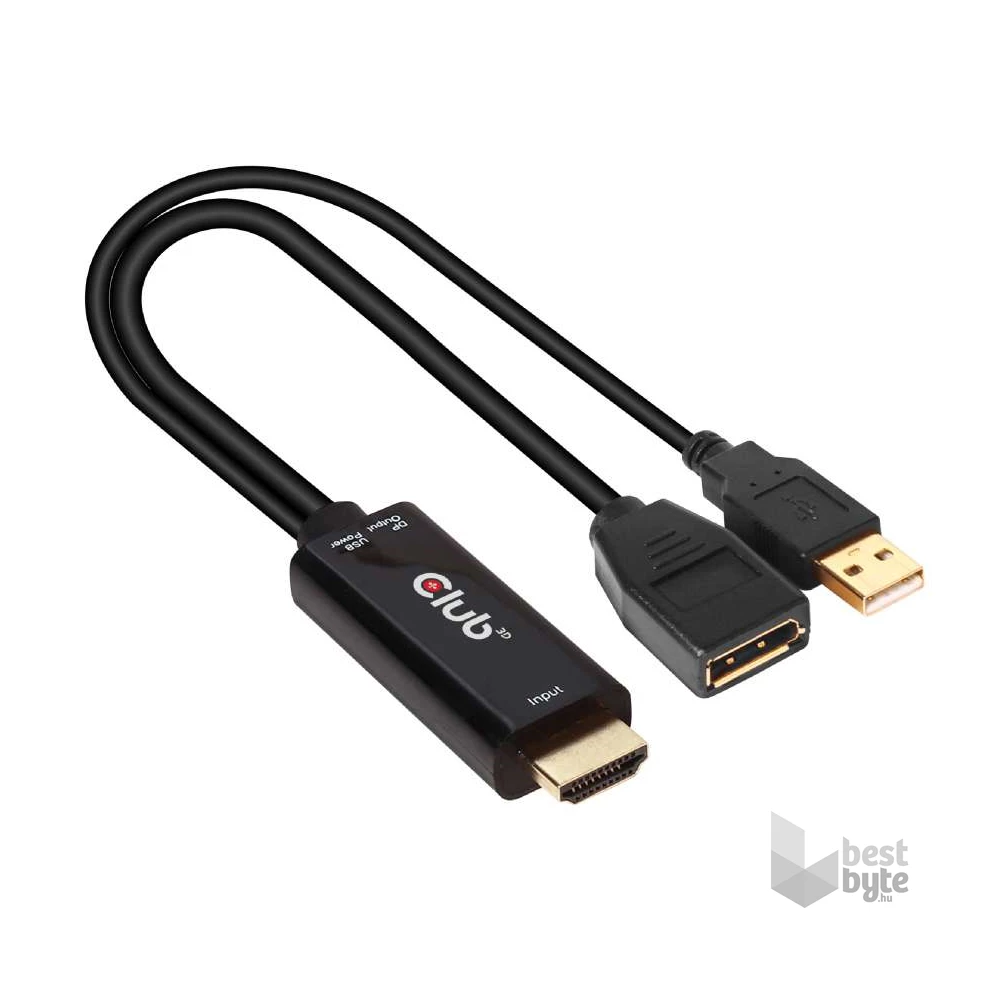 CLUB3D HDMI - Displayport 4K60Hz aktív adapter